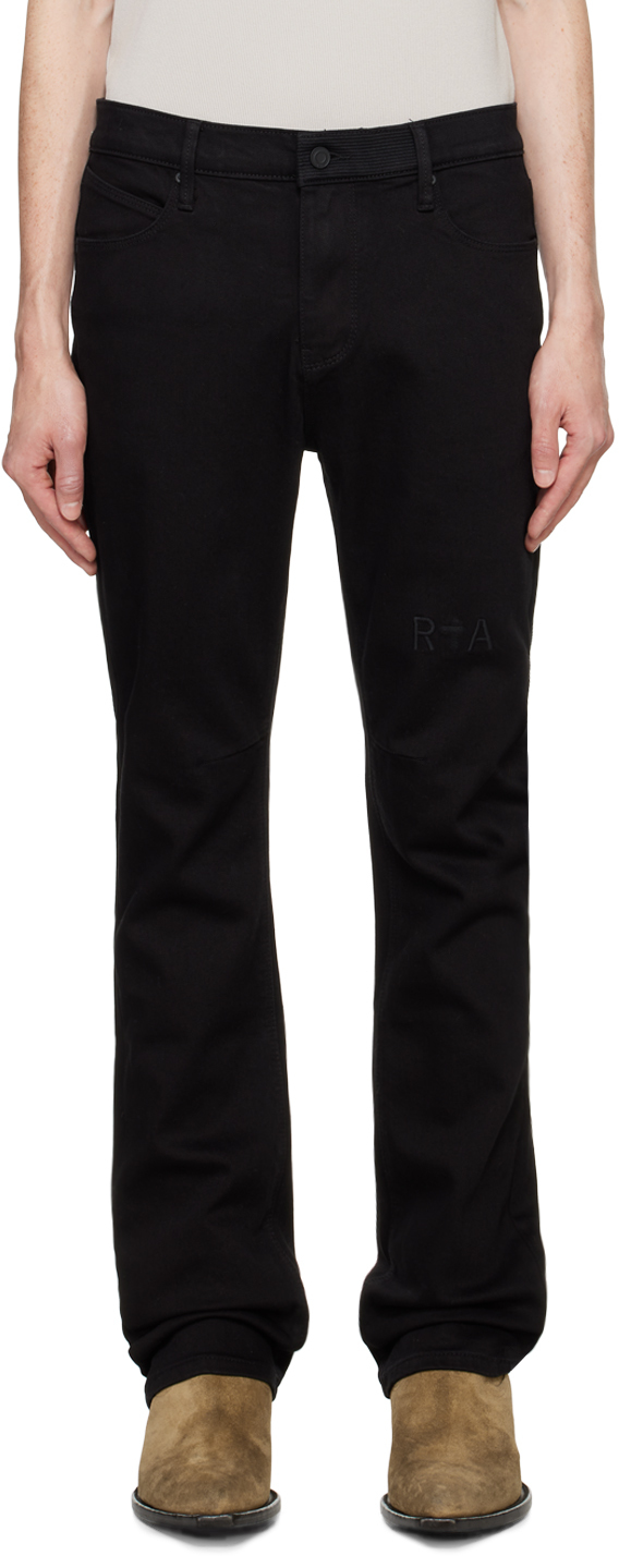 Shop Rta Black Denis Jeans In Black Logo