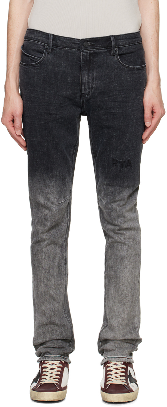 Shop Rta Black Bryant Skinny Jeans In Light Charcoal S