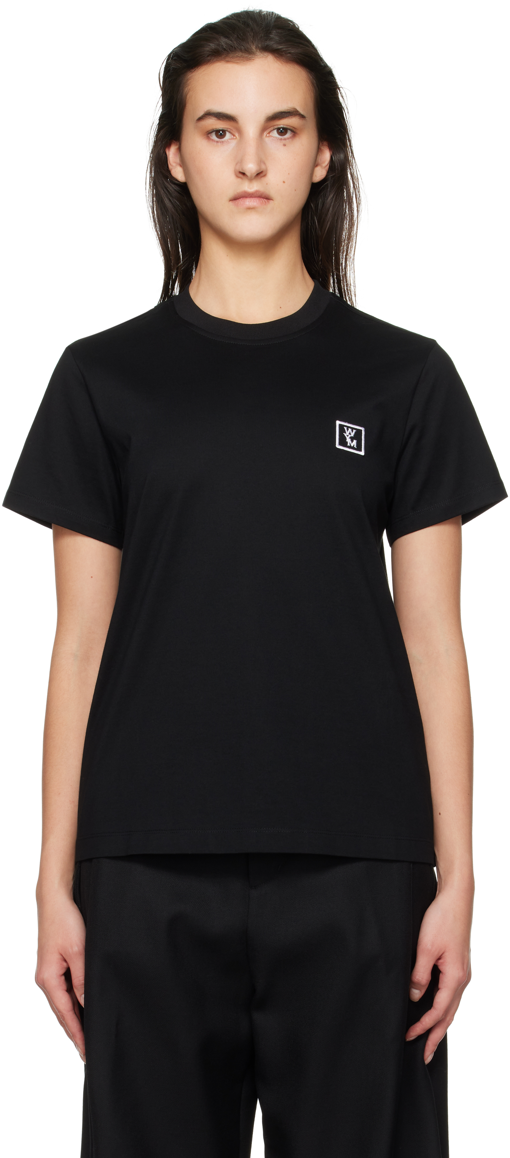 Black Cotton Back Logo T-shirt