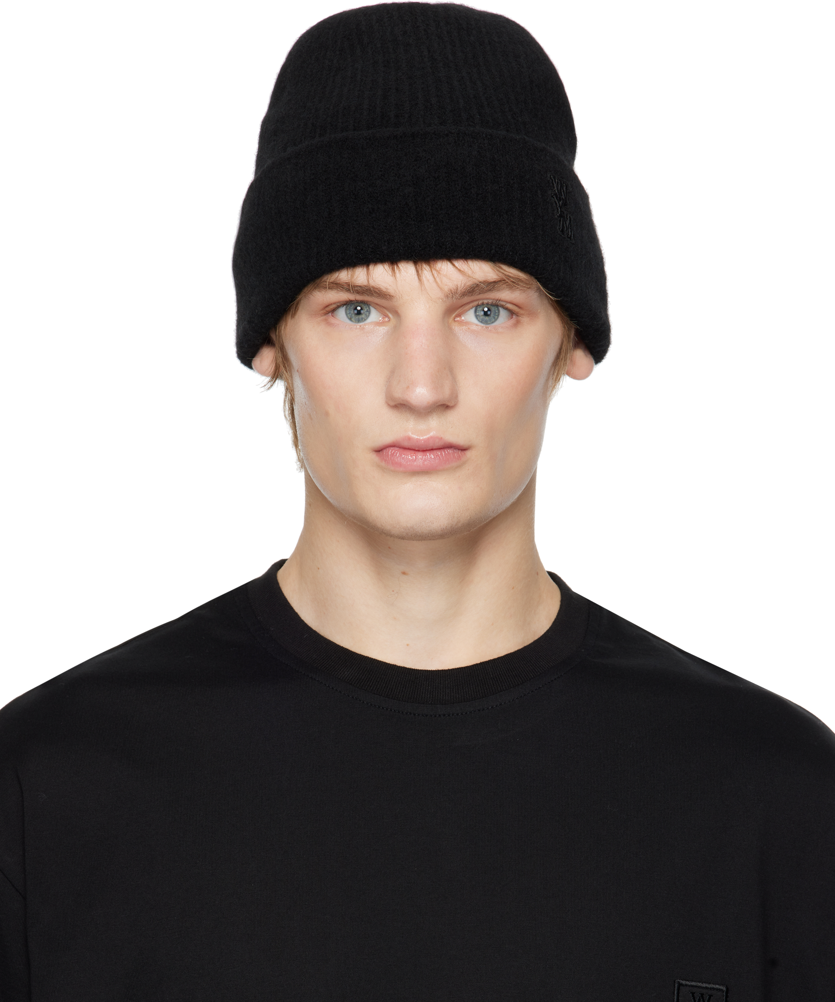 Black Knit Beanie by WOOYOUNGMI on Sale