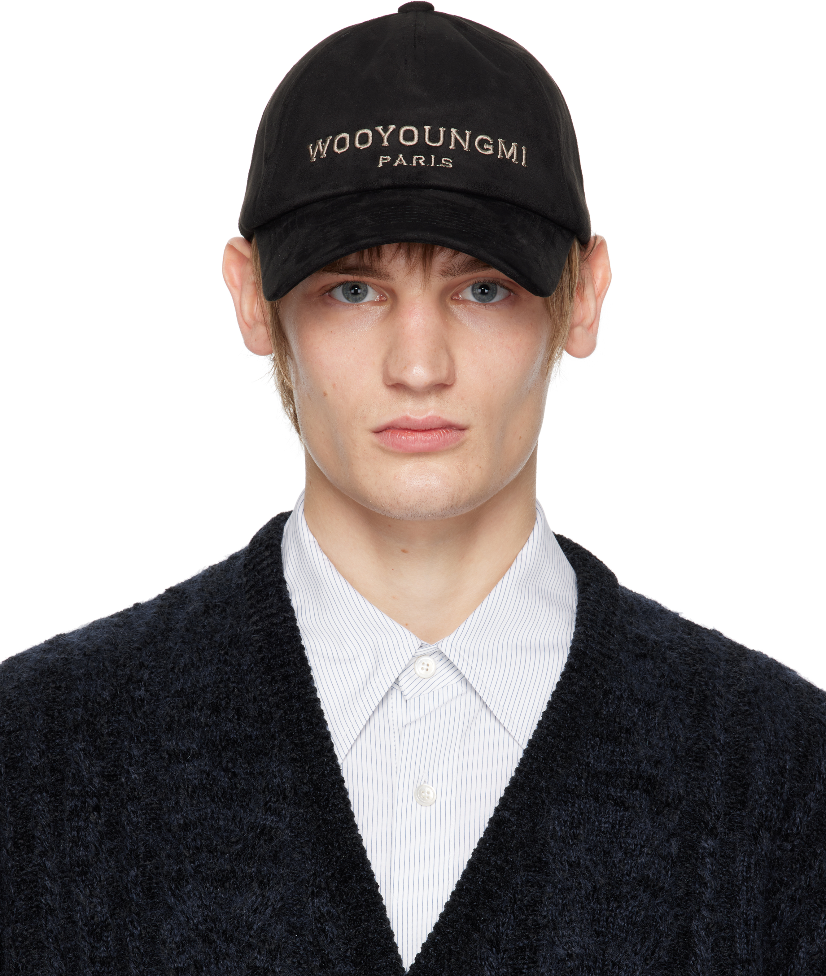 Wooyoungmi Black Embroidered Ball Cap