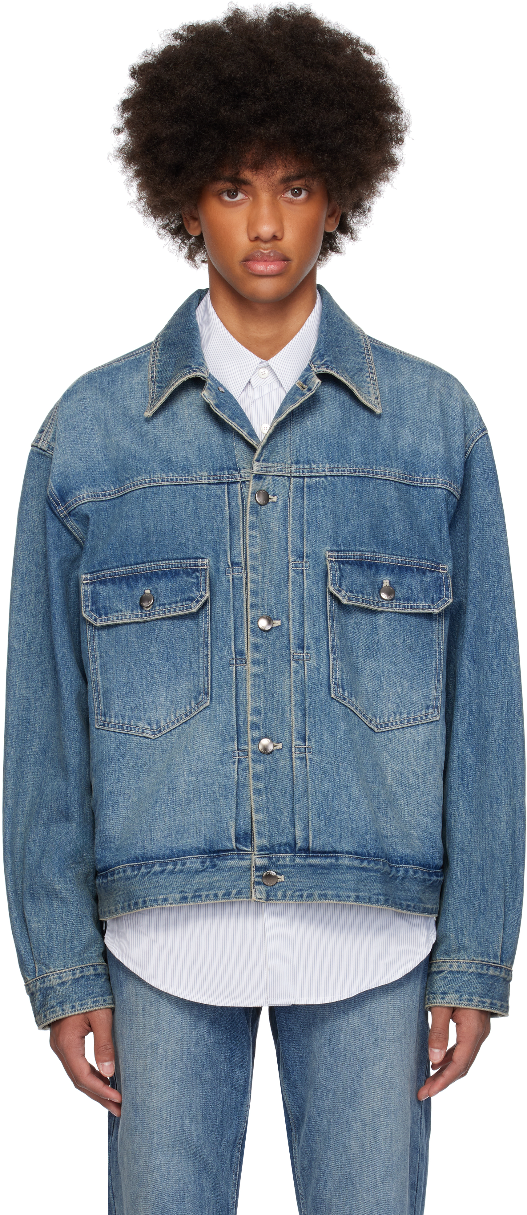 Blue Regular Denim Jacket