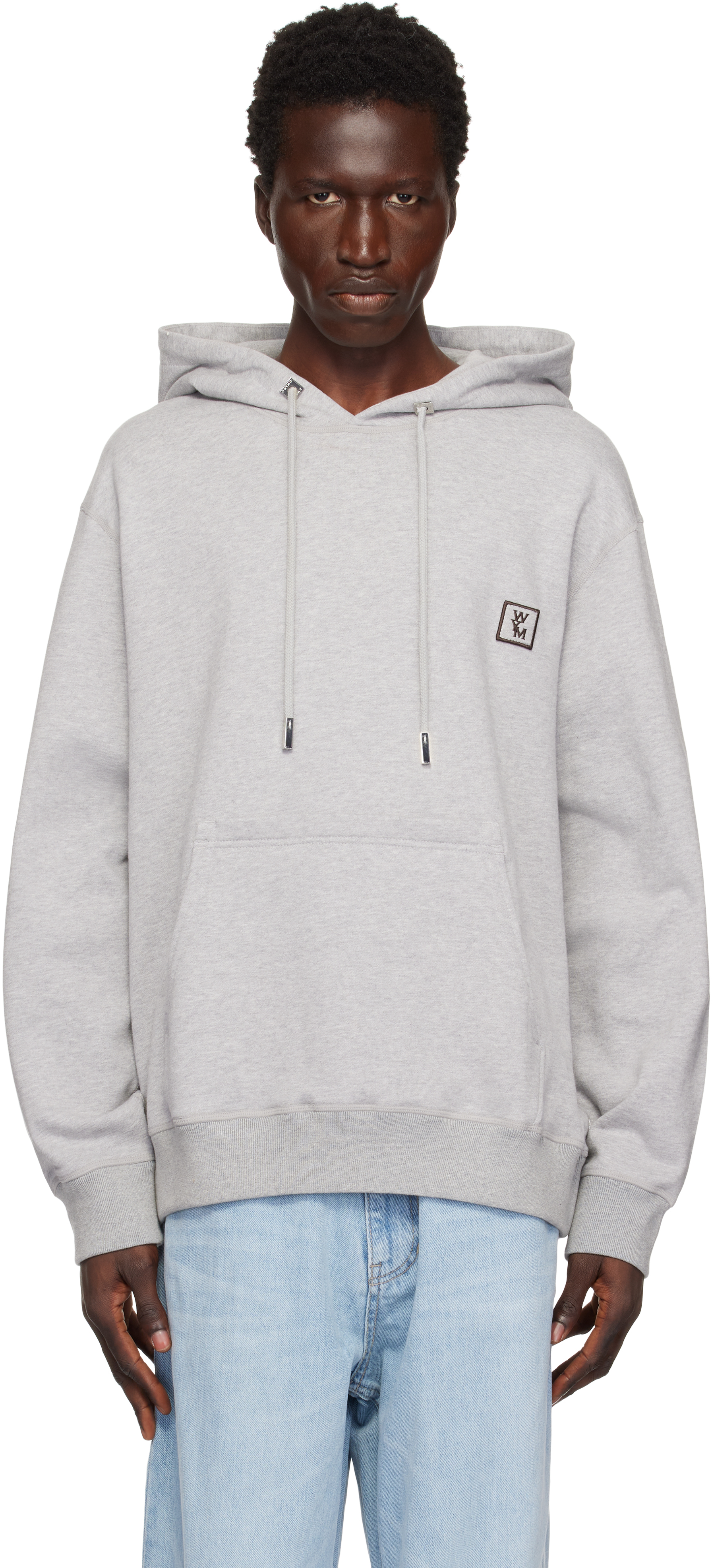 Gray Back Logo Hoodie