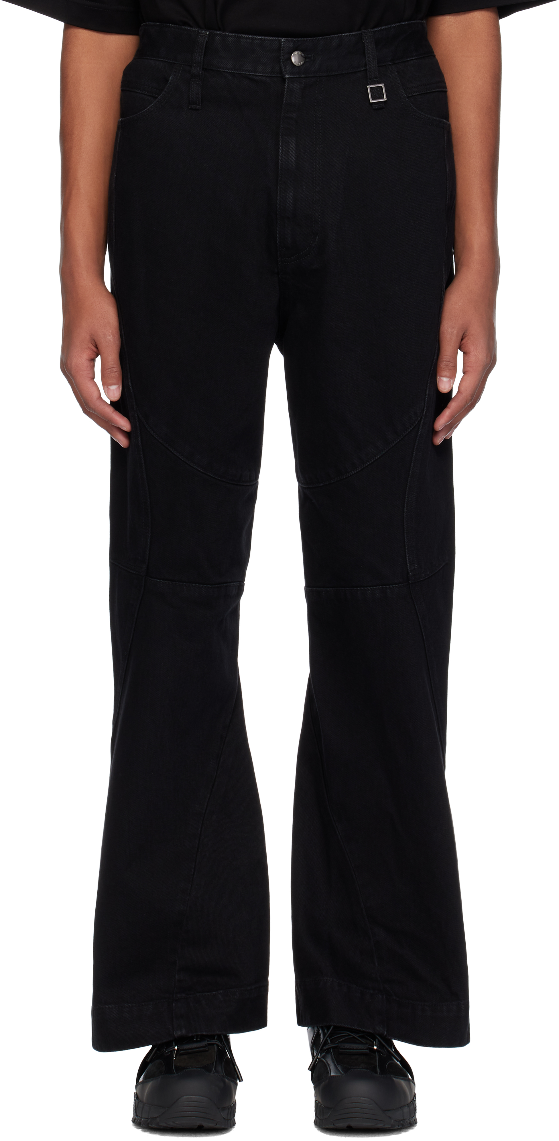 Black Paneled Jeans