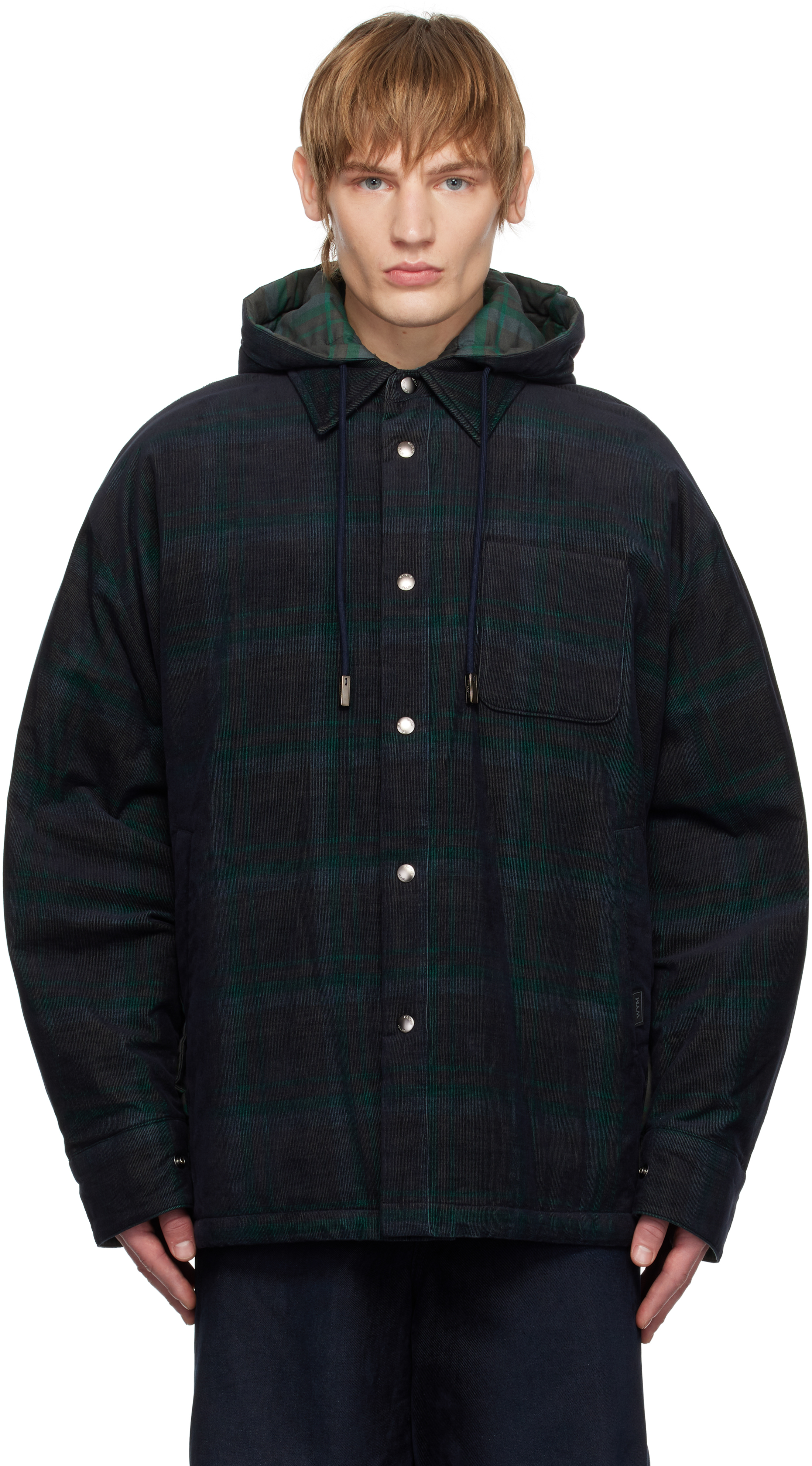 Navy & Green Check Overshirt