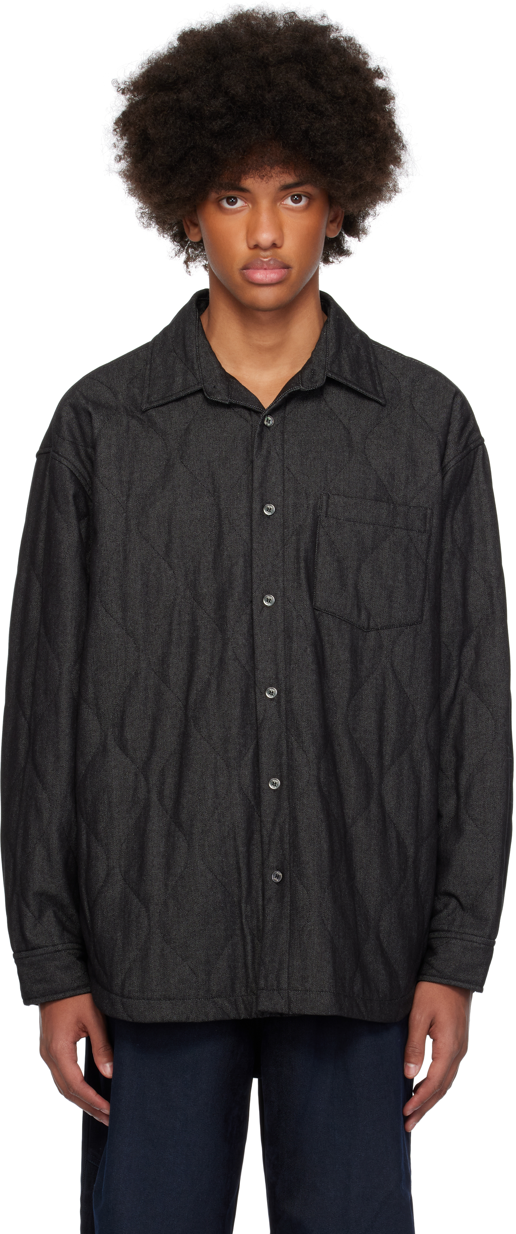 Black Quilted Shirt