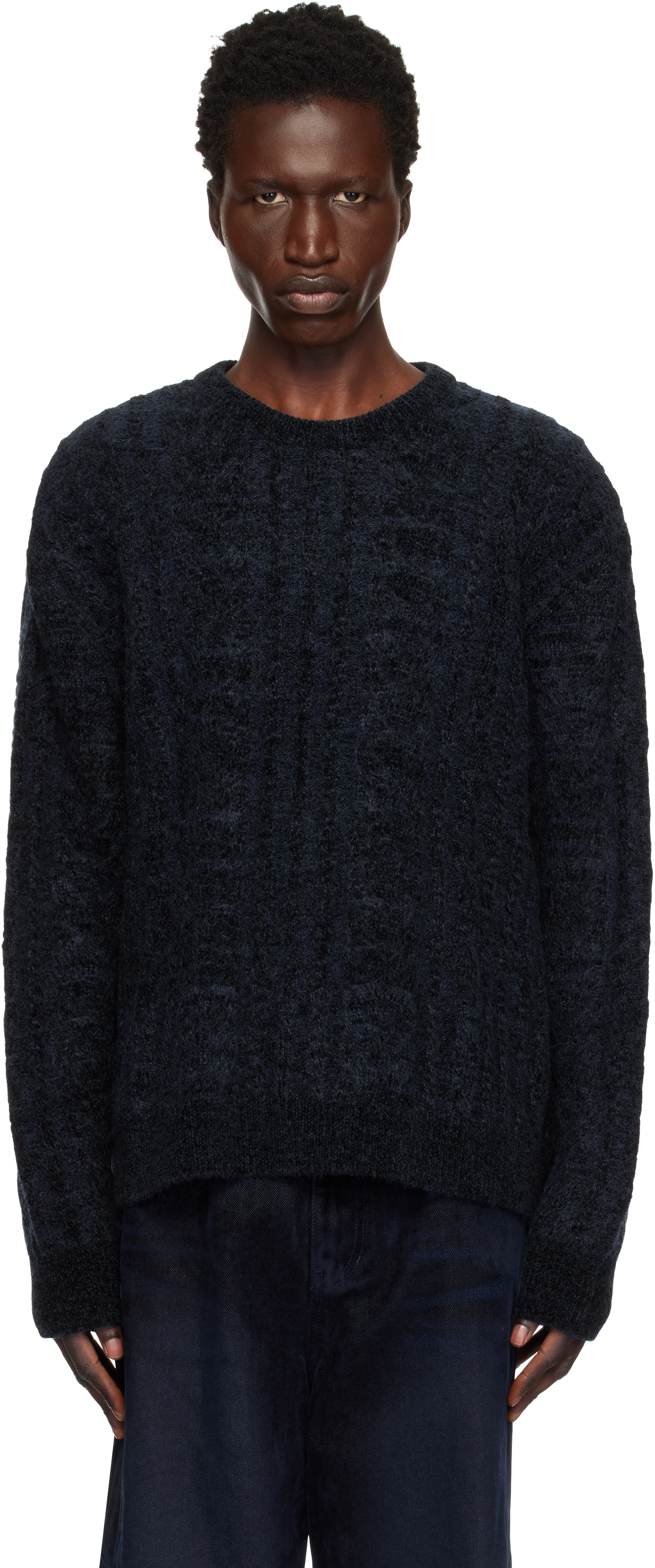 Navy Cable Sweater