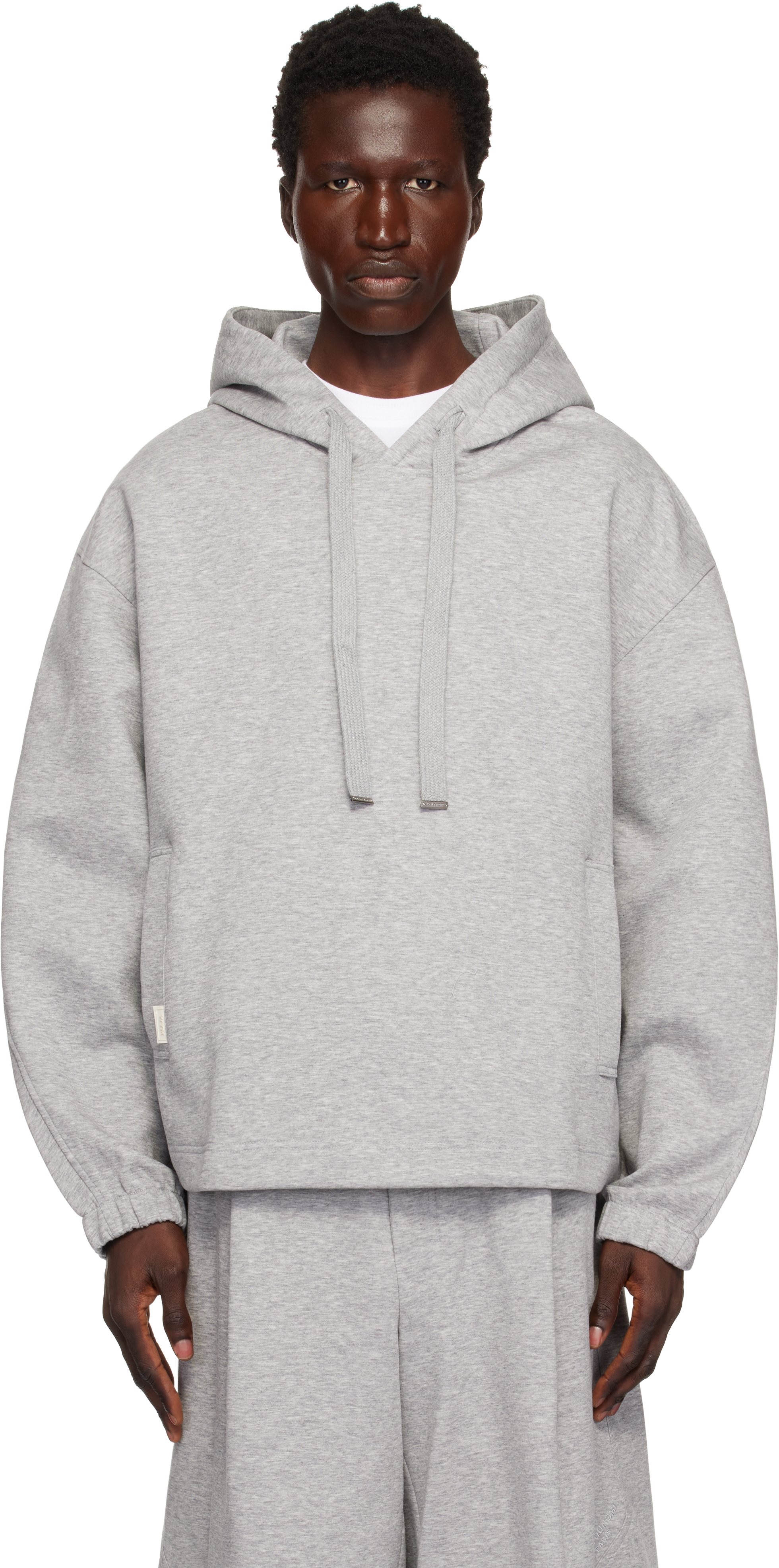 Gray Neoprene Hoodie