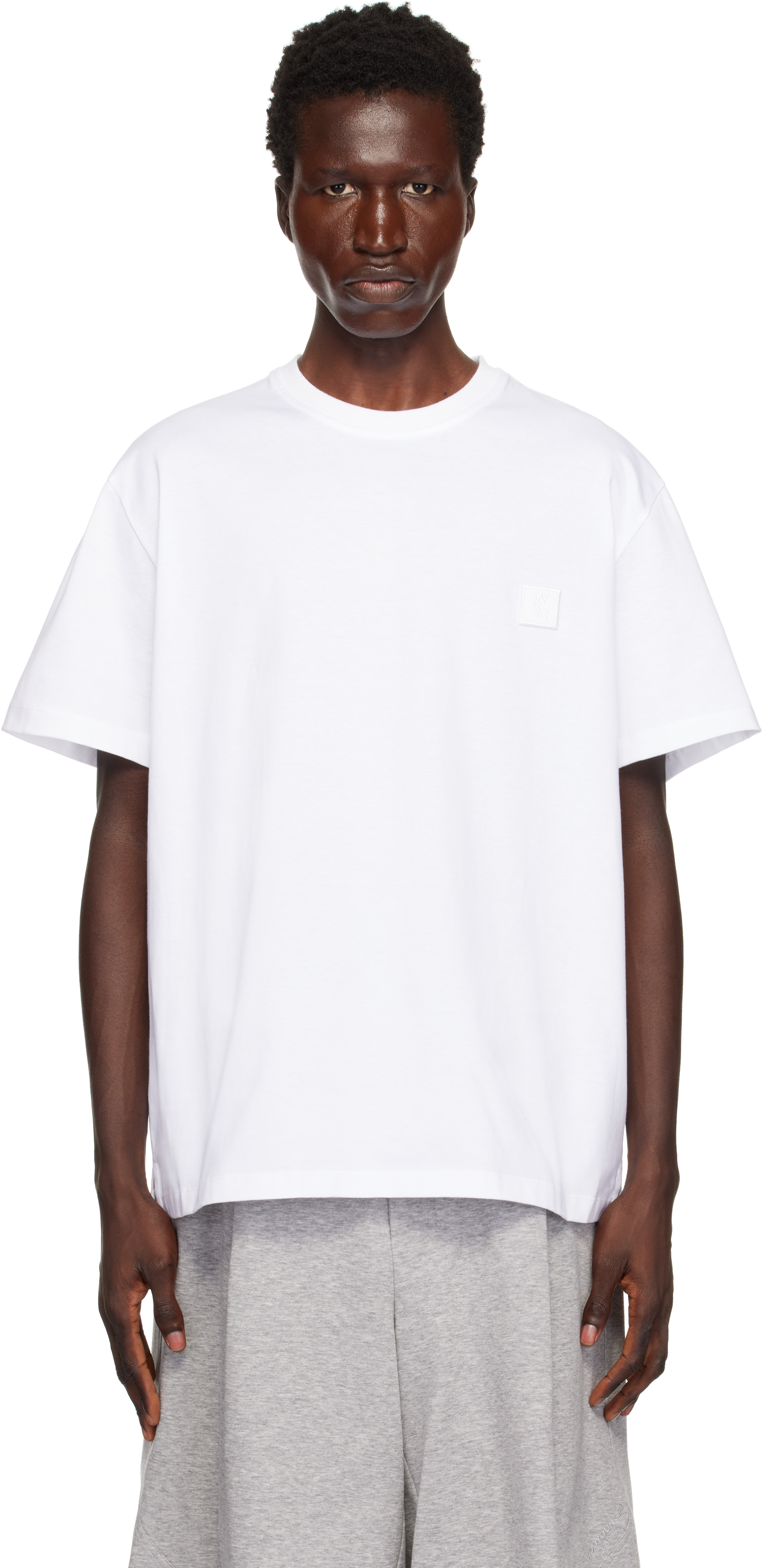 White Metallic Graphic T-shirt