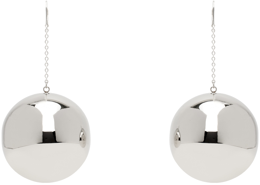 SIMONMILLER Silver Disco Drop Earrings