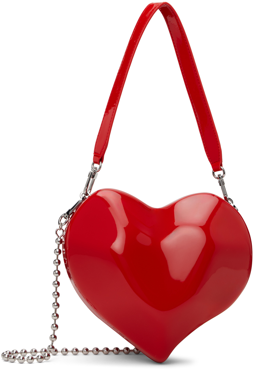 SIMONMILLER Red Molded Heart Bag