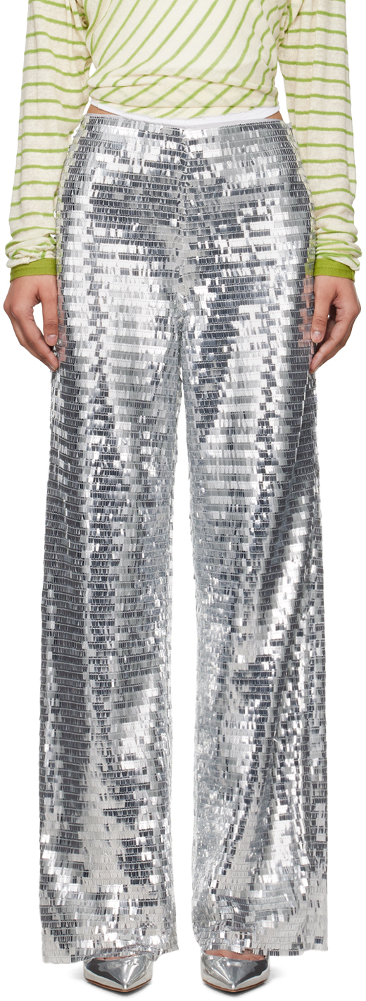 【関税込み】SIMONMILLER シルバー Pia トラウザーズ Silver Pia Trousers by SIMONMILLER on Sale