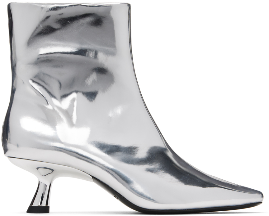 【関税込み】SIMONMILLER シルバー Chrome Kuki ブーツ Silver Chrome Kuki Boots by SIMONMILLER on Sale