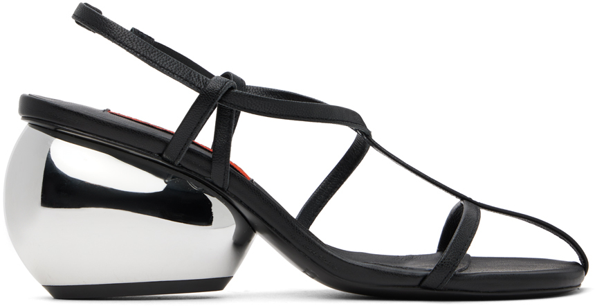 Shop Simonmiller Black Moderno Heeled Sandals In 90303 Black