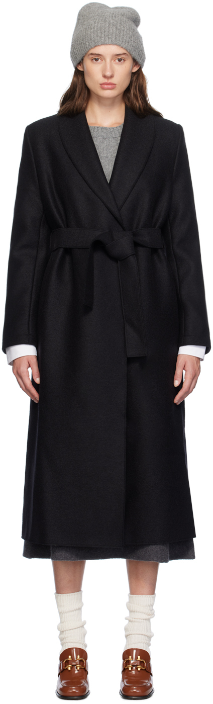 Black Shawl Collar Coat