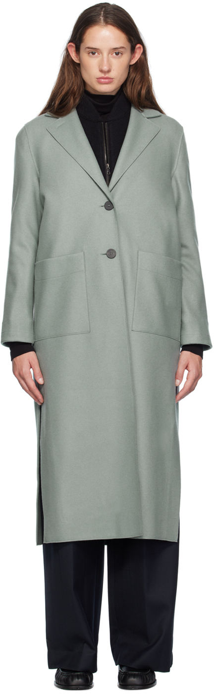 Green Long Boxy Coat