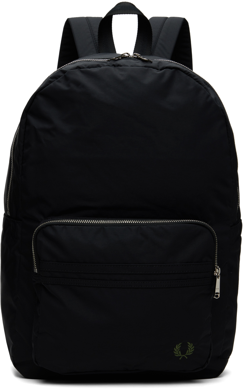 Black Nylon Twin Tipped Backpack