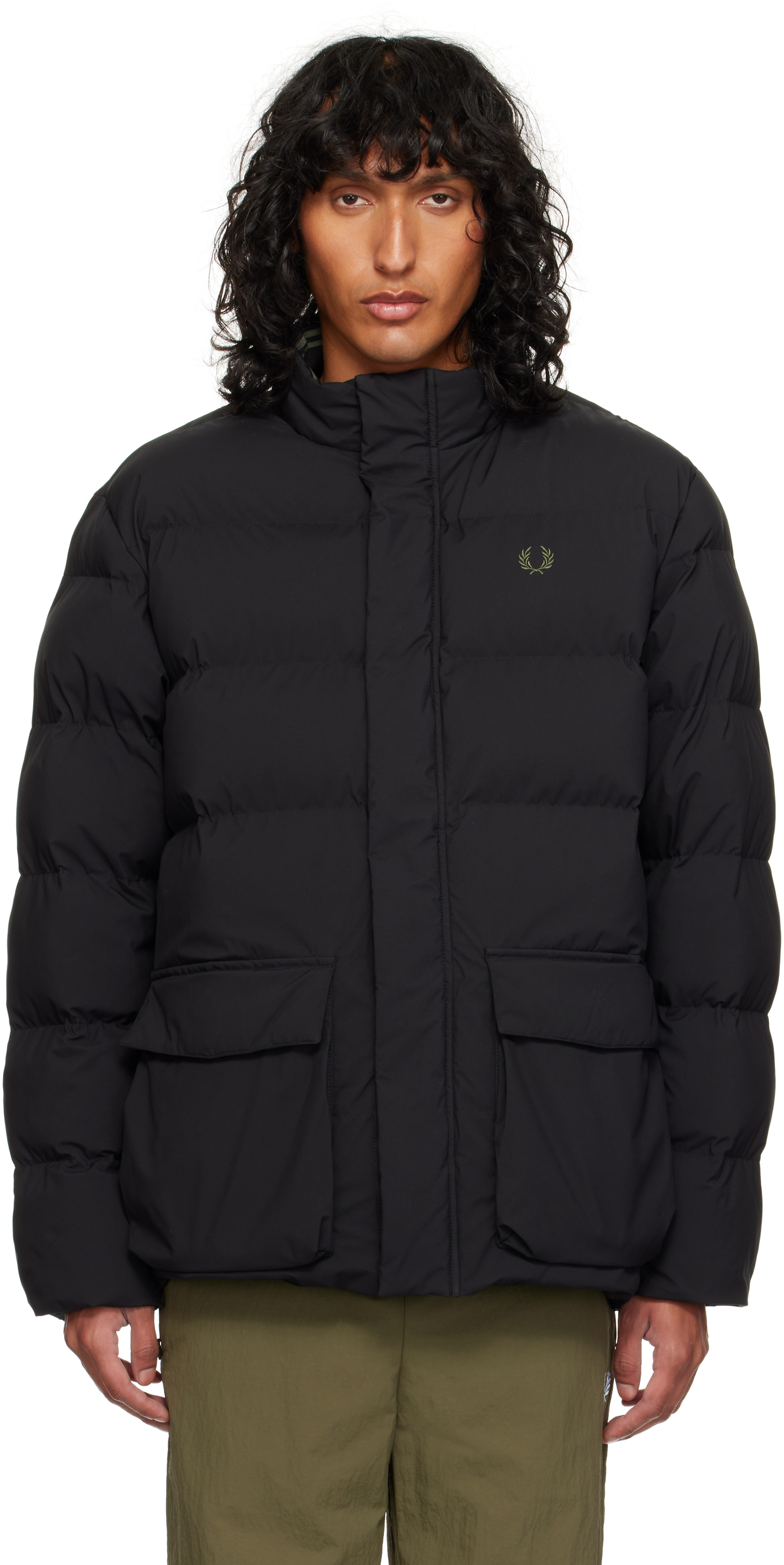 Black Padded Pocket Detail Jacket