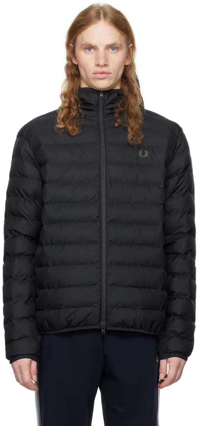 Black Hooded Insulated Jacket