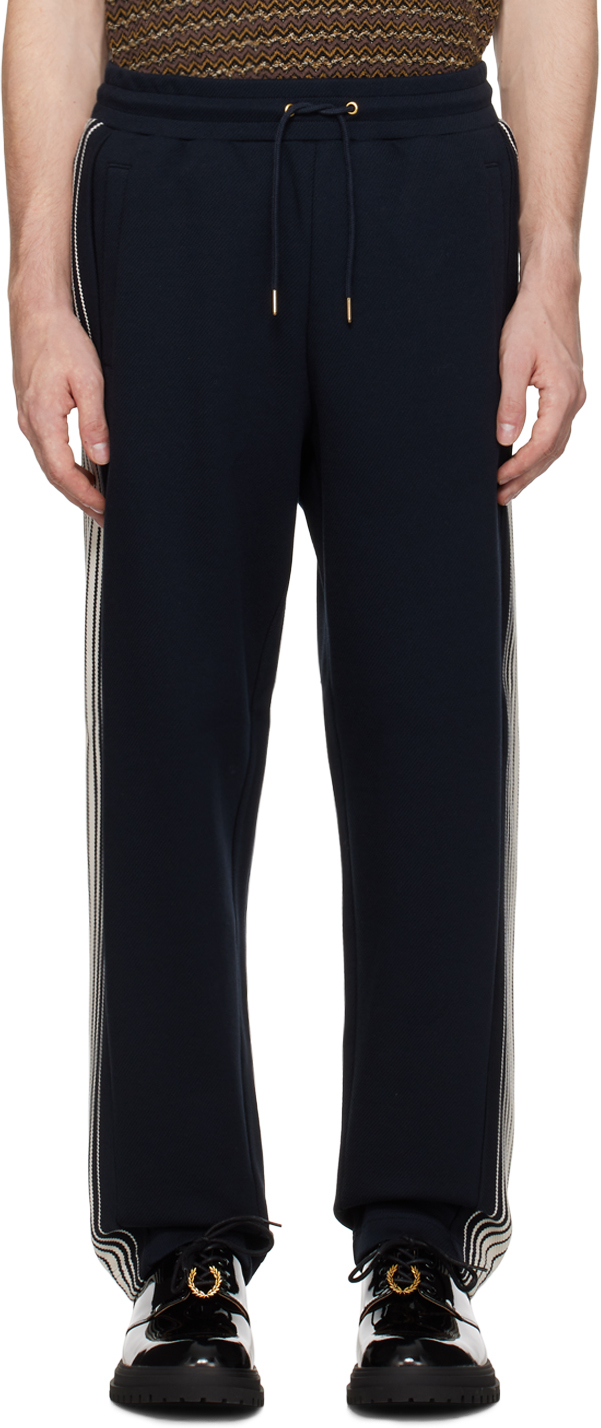 Shop Fred Perry Navy Ombre Stripe Track Pants In 608