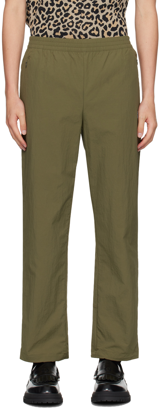 Shop Fred Perry Khaki Shell Track Pants In Q55