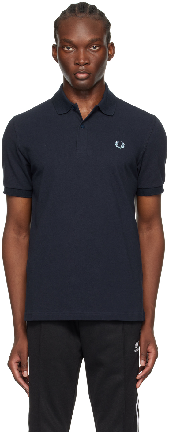 Navy Embroidered Polo