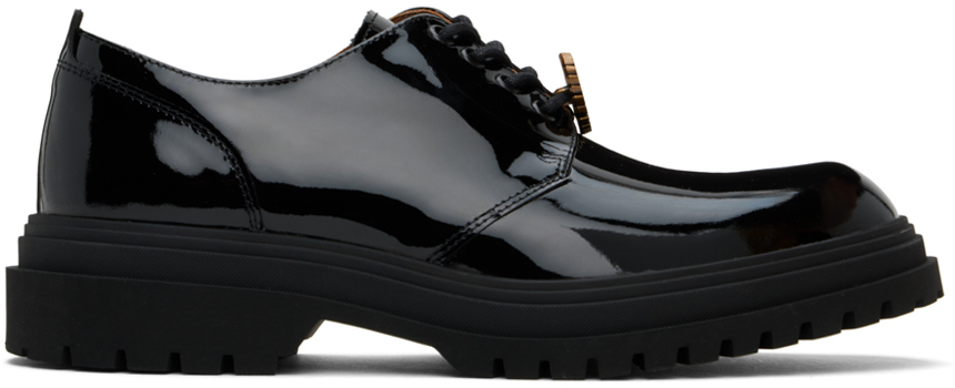 Shop Fred Perry Black Patent Leather Derbys In 102