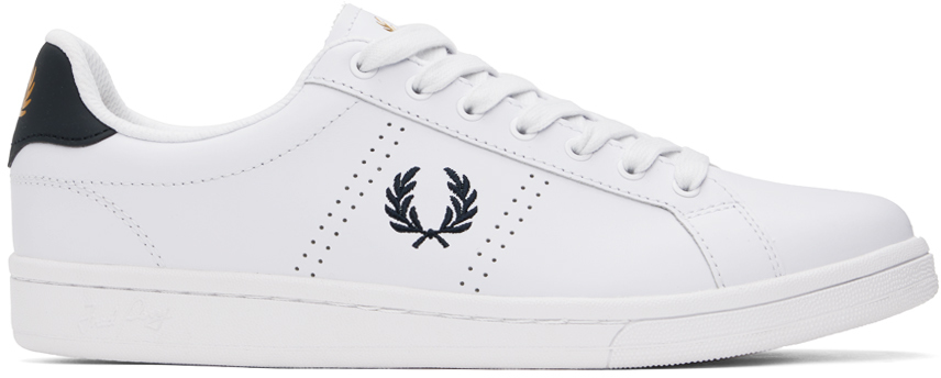 Shop Fred Perry White B721 Sneakers In 567