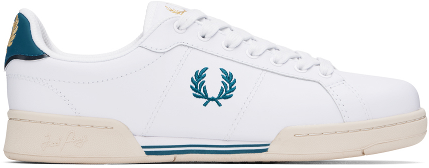 Shop Fred Perry White B722 Sneakers In U61