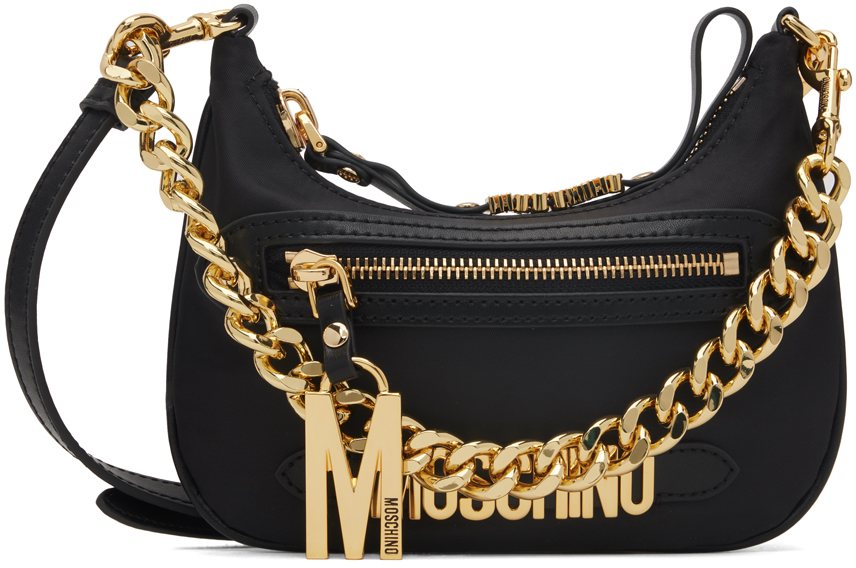 Shop Moschino ブラック Multipocket Nylon バッグ In 3555 Multi Black