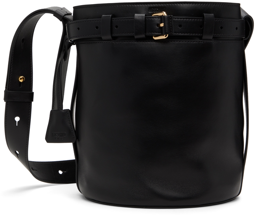 Black 'Moschino Tie Me' Bucket Bag