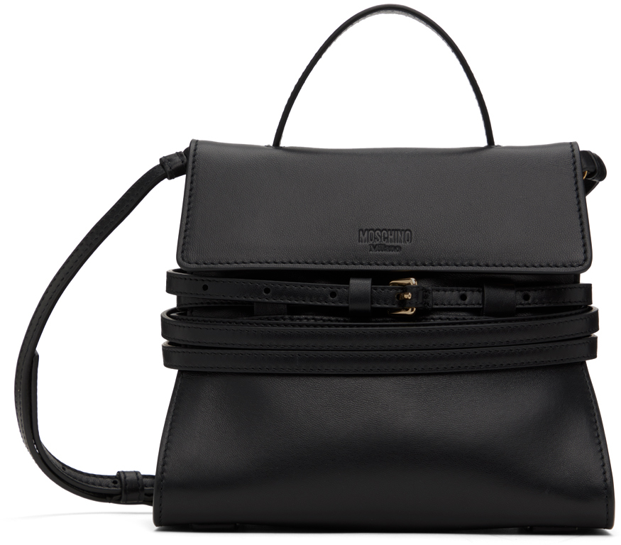 Black 'Moschino Tie Me' Small Bag by Moschino on Sale