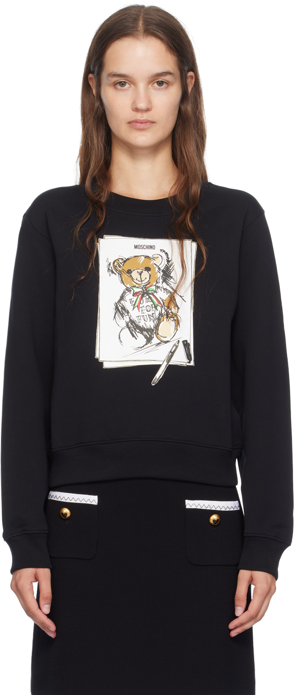 Black Teddy Bear Sweatshirt