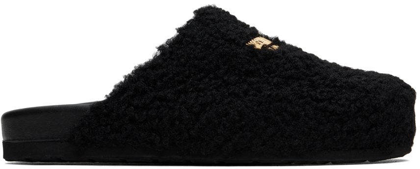 Moschinoのブラック シアリング ミュールがセール中