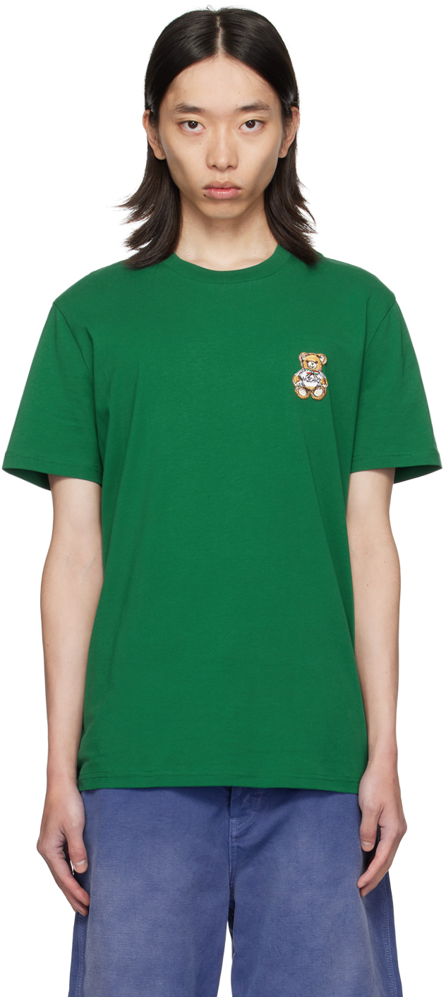【関税込み】Moschino グリーン Teddy Patch Tシャツ Moschinoのグリーン Teddy Patch Tシャツがセール中