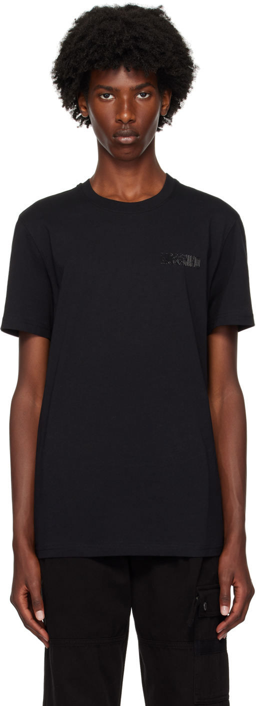 Shop Moschino Black Outline T-shirt