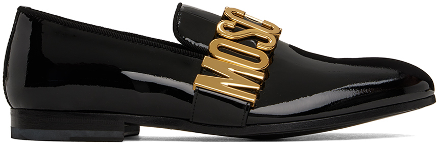 Black Maxi Lettering Loafers