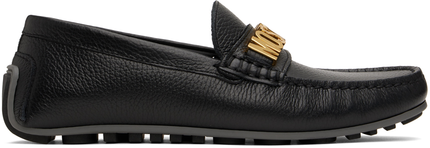 Black Drummed Loafers