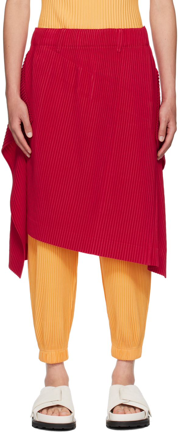 HOMME PLISSÉ ISSEY MIYAKE Red Rectangle Skirt