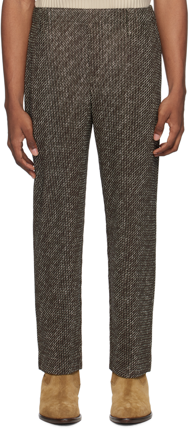 HOMME PLISSÉ ISSEY MIYAKE Brown Diagonals Trousers