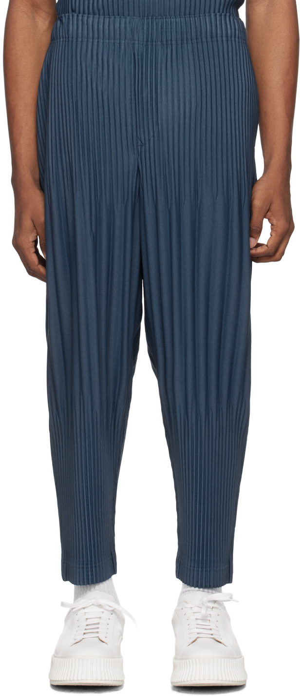 HOMME PLISSÉ ISSEY MIYAKE Blue Color Pleats Trousers