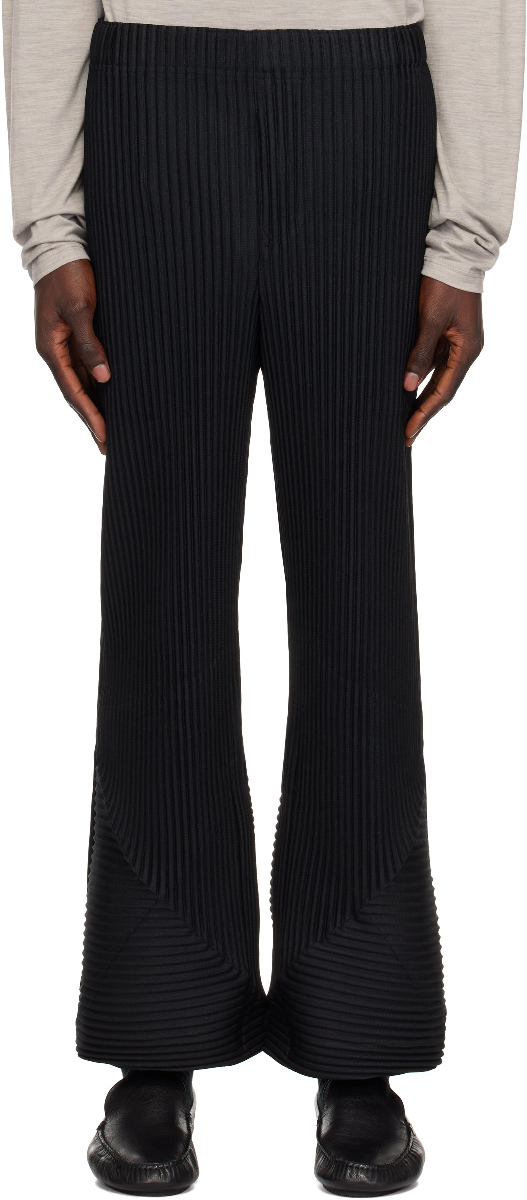 HOMME PLISSÉ ISSEY MIYAKE Green Pleats Bottoms 2 Trousers