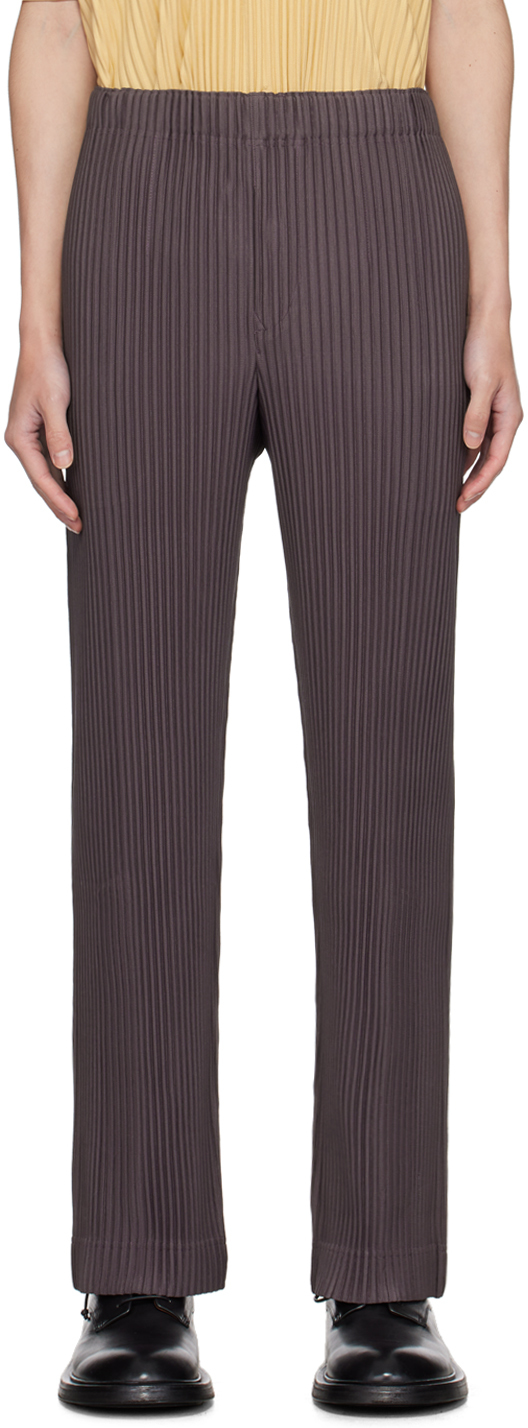 HOMME PLISSÉ ISSEY MIYAKE Purple Pleats Bottoms 1 Trousers