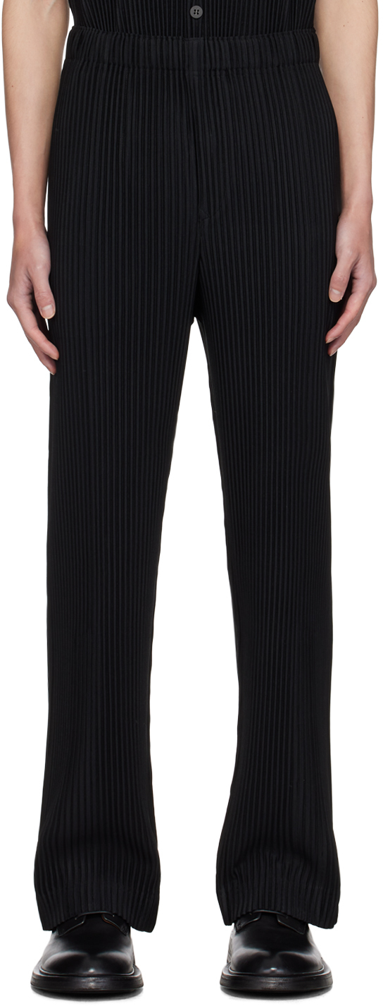 Homme Plissé Issey Miyake: Pantalon Pleats Bottoms 1 noir | SSENSE
