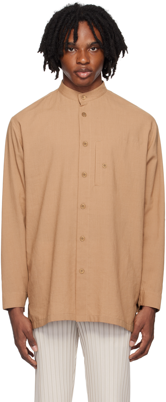 HOMME PLISSÉ ISSEY MIYAKE Tan Pocket Shirt