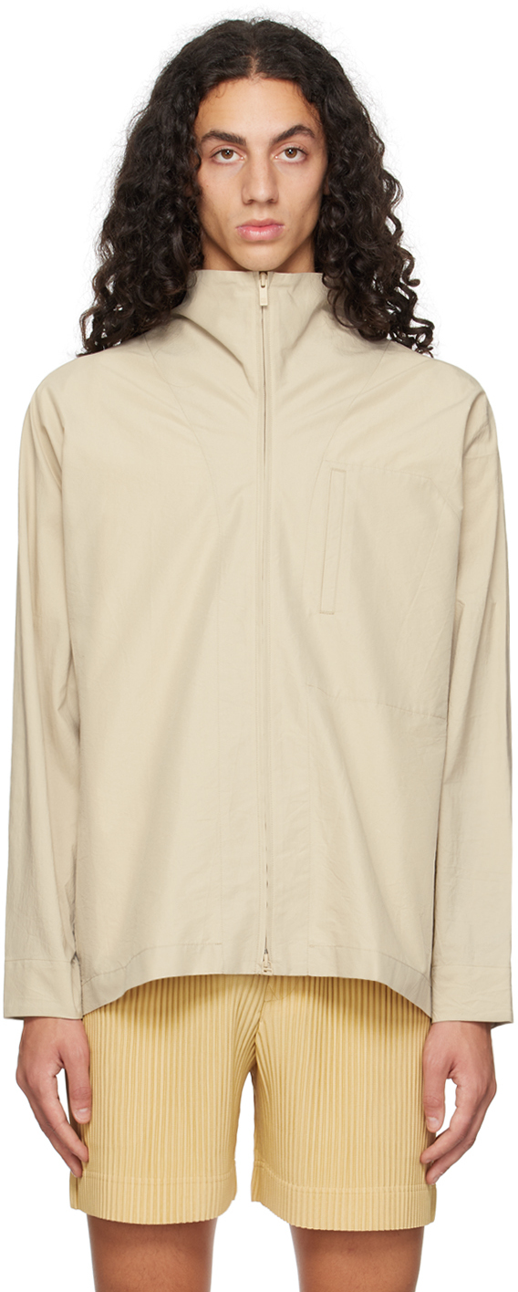 Shop Issey Miyake Beige Blank Shirt In 40-beige