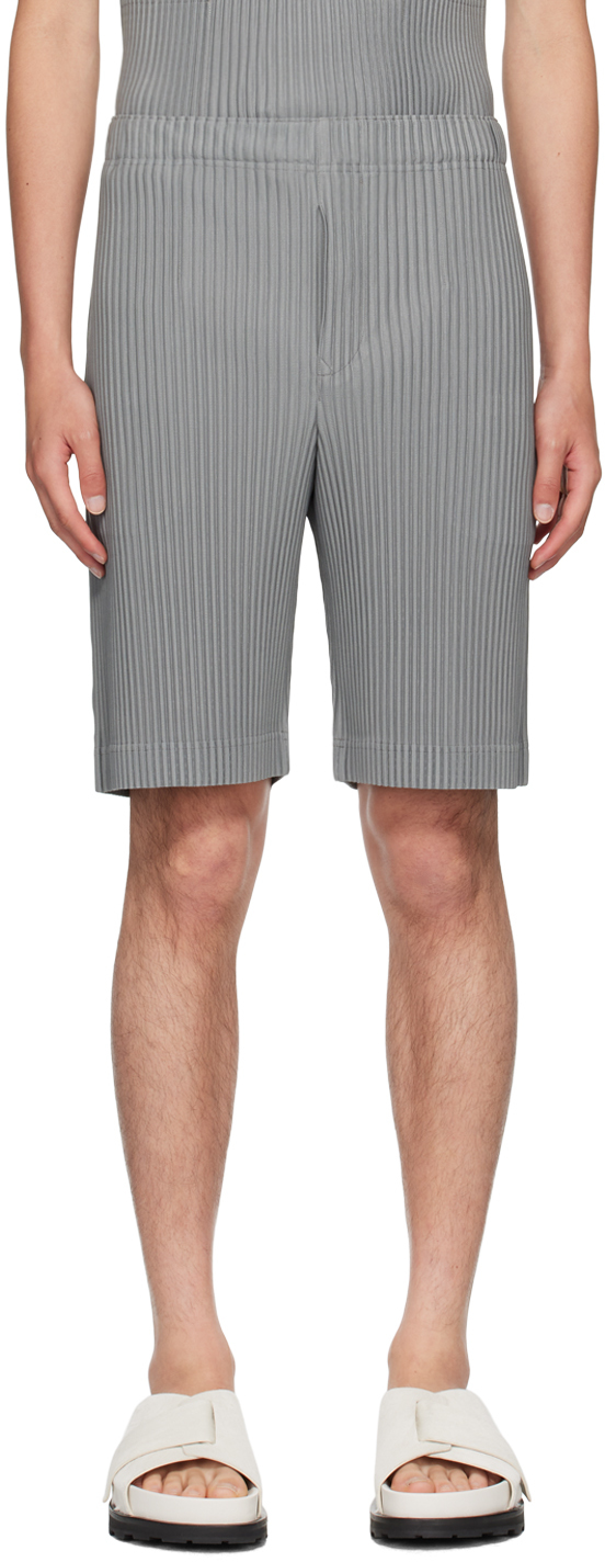 Shop Issey Miyake Gray Monthly Color May Shorts In 17-warm Gray