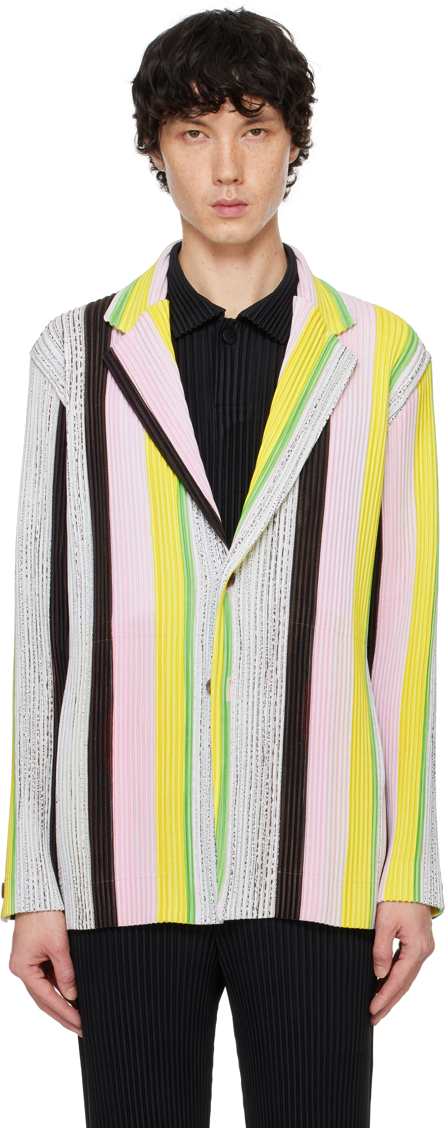 HOMME PLISSÉ ISSEY MIYAKE Multicolor RB_STRIPES 1 Blazer