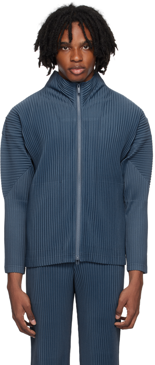 HOMME PLISSÉ ISSEY MIYAKE Blue Color Pleats Jacket