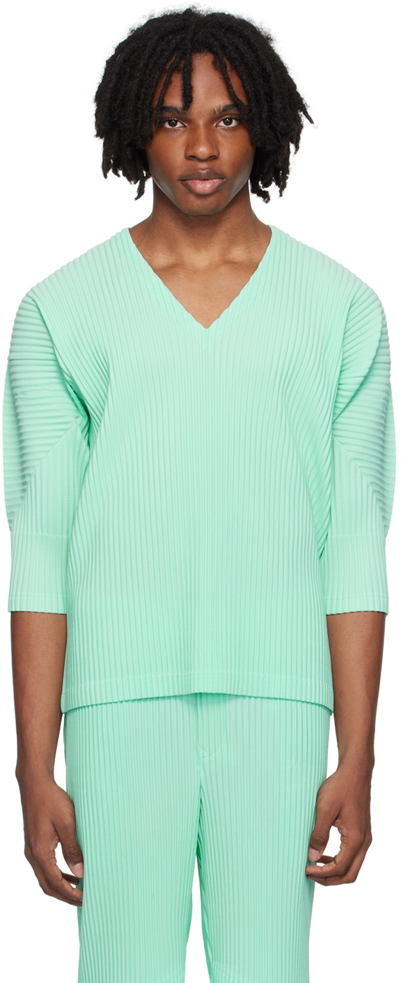 Shop Issey Miyake Green Aerial T-shirt In 60-green Hued